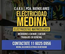Electricistas Matriculados.medidores Edenor-edesur. Gba-caba