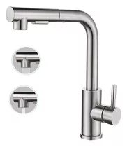 Torneira Cozinha Bancada Gourmet Com Extensor Ducha Inox Cor Escovado