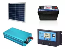 Panel Solar 50w Kit Regulador 20amp Bateria55 Inversor 1000w