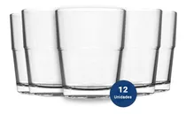 Set X 12 Vaso Vidrio Rigolleau Pekin 350ml