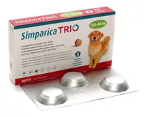 Pastilla Antipulgas Internos Simparica Trio 20/40kg ( 3un )