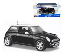 Deportivo Mini Cooper Escala 1:24 Colección Maisto Color Negro Mate