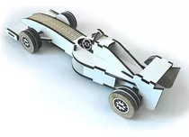 Quebra Cabeça 3d Formula Car Em Mdf Cortado A Laser 