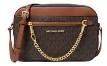 Bolsa Michael Kors Original Crossbody Jet Set Logo Brown