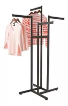 Rack Colgar Ropa 4 Brazos Cascada Cromada 1.70 Alto(1pz)