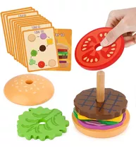 Hamburguesa En Madera Montessori Accessorios Ltf Shop 