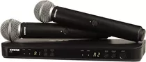 Shure Blx288/sm58 Sistema Inalambrico Dual Con Mic De Mano. Color Negro