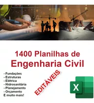 1.400 Planilhas De Engenharia Civil & Arquitetura+orçamento
