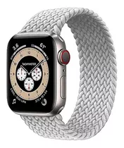 Malla Nylon Loop Ajustable Para Apple Watch/smart Watch Color Gris 42/44/45