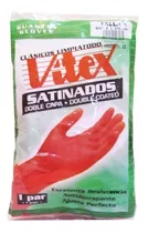 Guantes De Hule Vitex Del Numero 9 Uso Domestico Color Rojo 