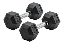 Mancuernas Hexagonales 5 Kg Pesas Dumbells Par Gym Crossfit