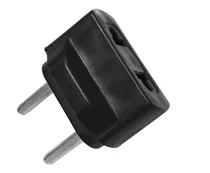 Adaptador Enchufe Europeo Americano Negro  10a - 250v