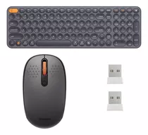 Kit Teclado K01b + Mouse F01b Baseus Sem Fio Cor Do Mouse Cinza-escuro Cor Do Teclado Preto