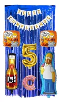 Combo De Globos Metalizados Homero Los Simpson Cumpleaños 