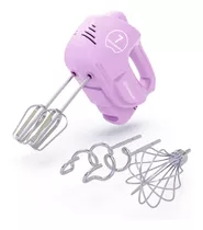 Batidora De Mano Domestica Bosstech M2 7 Velocidades 200 Watts Color Rosa Incluye Batidores Amasadores Y Espumador