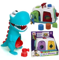 Brinquedo Atividades Dino Papa Tudo E Caixa De Brincadeiras