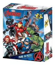 Quebra-cabeça 3d Os Vingadores Marvel Zipper Box 200 Peças