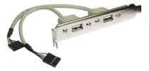 Bracket 2 Puertos Usb 2.0 Traseros Pci 2x5 Pines Belgrano