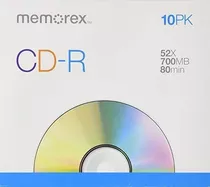 Disco Virgen Cd-r Memorex De 52x Por 10 Unidades