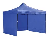 Toldo Plegable Pared Azul 3x3 + Pared Laterales Toldo