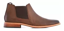 Zapato Bota Cuero Hombre Briganti Suela Vestir - Hcbo00900