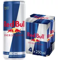 Red Bull Energy Drink 250 Ml - Energético Com 4 Unidades