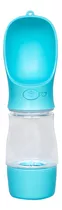 Botella Dispensadora De Agua Portátil Para Mascotas 258ml Color Azul