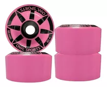 Rodas Patins Quad Owl Sports 60mm 80a Rosa - Jogo 4 Rodas