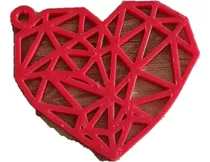 Llavero Corazón Geométrico Impresion 3d