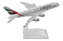 Miniatura Avião Comercial Airbus A380 Emirates Escala 1/400
