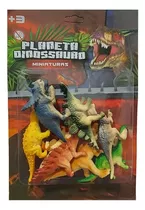 Kit Dinossauro Na Cartela Com 8 Miniaturas Dino