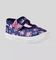 Zapatillas Guillerminas Para Nenas Niñas Lona Velcro Heyday