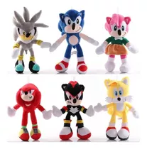 Kit Coleção Sonic, Tails, Shadow, Knuckles, Amy Rose, Silver