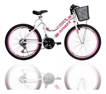 Bike Infantil Aro 24 C/ Marcha 18v C/ Cesta 9 10 11 12 Anos