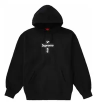 Supreme Box Logo Cross Black Hoodie M