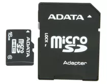 Memoria Micro Sdhc Adata 16 Gb C/adaptador Cl10