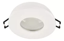 Artefacto Embutir Redondo Fijo Aluminio Ip54 Baño Ducha Led Color Blanco