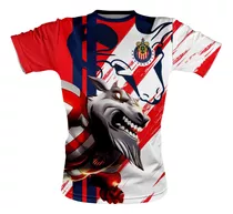 Playera,chivas Para Aficionados, Caballero Y Niño,