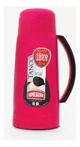 Termo Lumilagro Tango Fucsia/rosa De Vidrio 1l Color Rosa Chicle