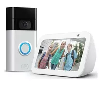 Ring Video Doorbell Portero + Echo Show 5 Alexa Combo