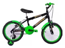 Bicicleta Infantil Havoc Aro 16 Criança Rodinha Preta Verde