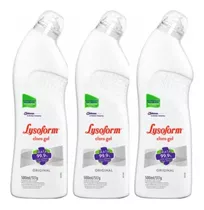 3 Lysoform Desinfetante Cloro Gel 500ml Mata Vírus Bactéria