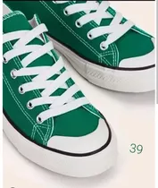 Zapatos Tipo Converse Shein Verde 37-39