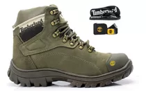 Bota Masculina Timberland Original Couro Resistente +brindes