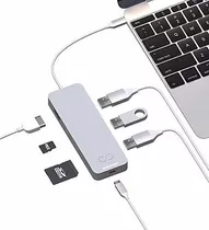 Hub Usb C 7 En 1 Hdmi 4k Lector Sd/microsd Puerto 3.0