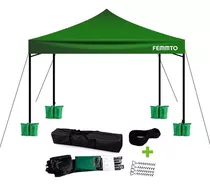 Gazebo Para Playa 3x3 Autoarmable Plegable Reforzado Verde