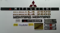 Montero Mitsubishi 2600 Set De Emblemas Y Calcomanias 