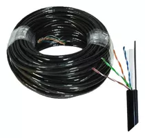 Cable Utp Exterior Mensajero Portante 100mts Cat 6 Calidad