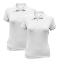 Remera Polo Dama Pique Entallada Bella Pack X2 Disershop