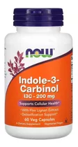 Suplemento En Cápsula Now  Indole-3-carbinol En Pote De 0.2g 60 Un